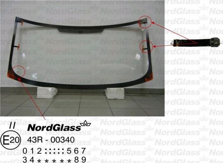 NordGlass 4045288 - Вітрове скло autocars.com.ua
