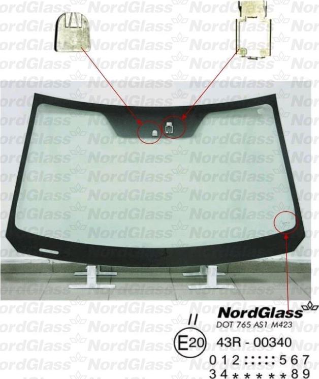 NordGlass 4045303 - Вітрове скло autocars.com.ua