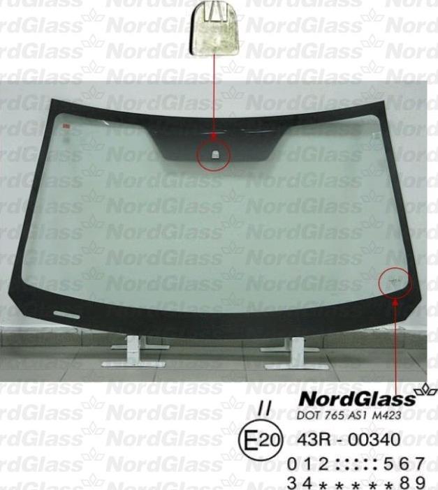 NordGlass 4045304 - Вітрове скло autocars.com.ua