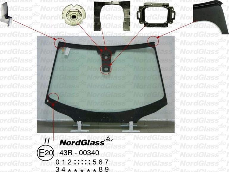 NordGlass 4045315 - Вітрове скло autocars.com.ua