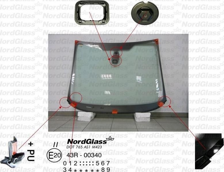 NordGlass 4045321 - Вітрове скло autocars.com.ua