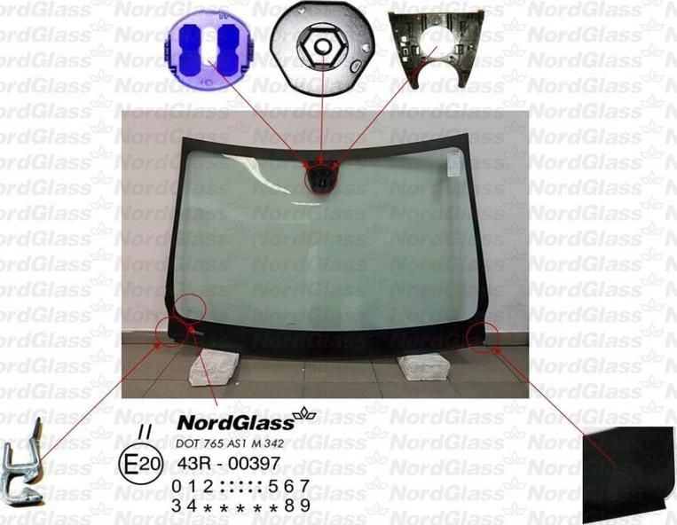 NordGlass 4045330 - Ветровое стекло avtokuzovplus.com.ua