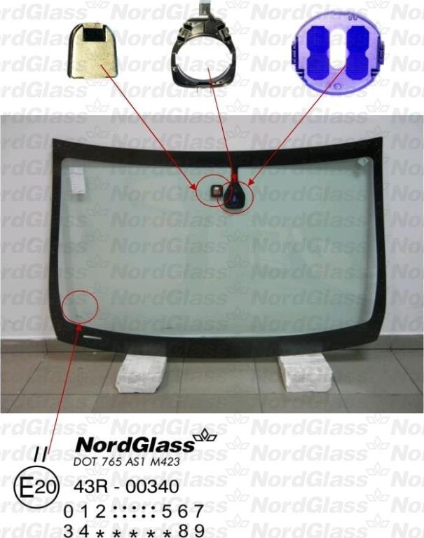 NordGlass 4045331 - Вітрове скло autocars.com.ua