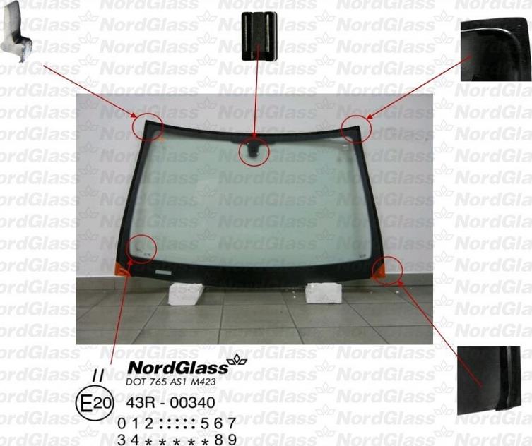 NordGlass 4045342 - Вітрове скло autocars.com.ua