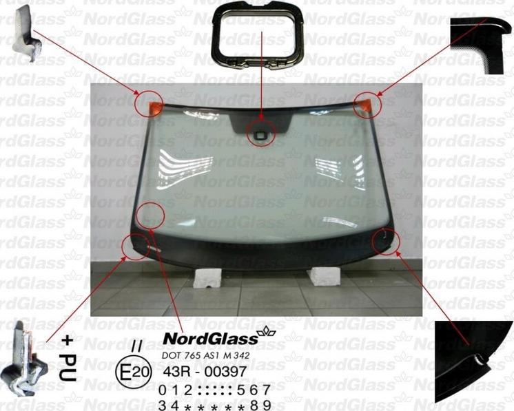 NordGlass 4045365 - Вітрове скло autocars.com.ua