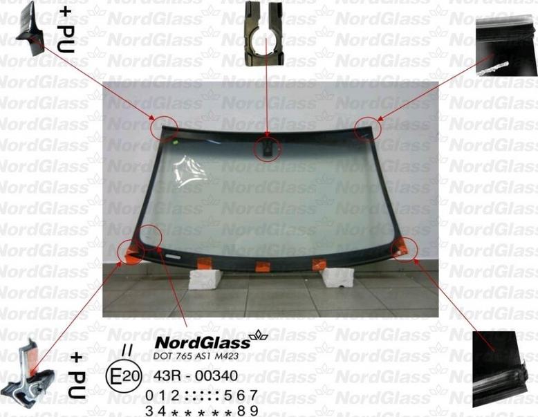 NordGlass 4045366 - Вітрове скло autocars.com.ua