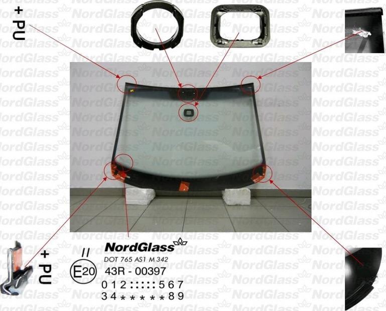 NordGlass 4045368 - Вітрове скло autocars.com.ua