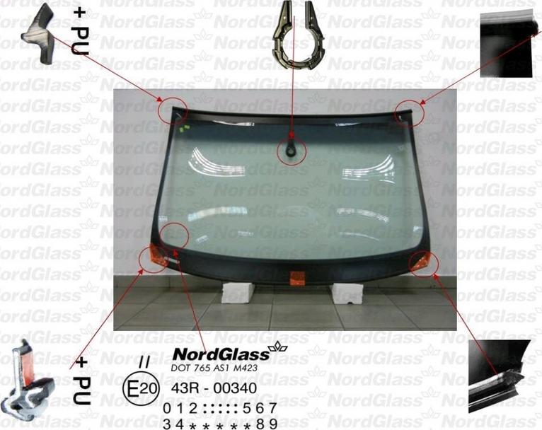 NordGlass 4045371 - Вітрове скло autocars.com.ua