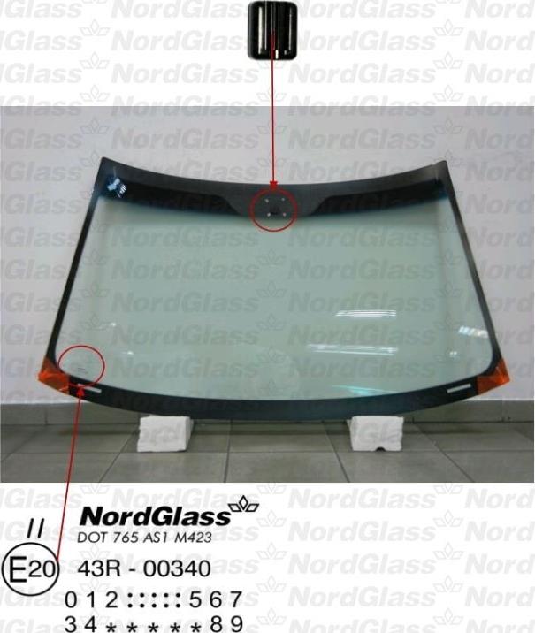 NordGlass 4045374 - Вітрове скло autocars.com.ua