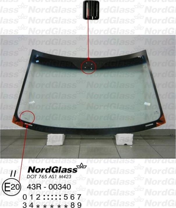 NordGlass 4045375 - Вітрове скло autocars.com.ua