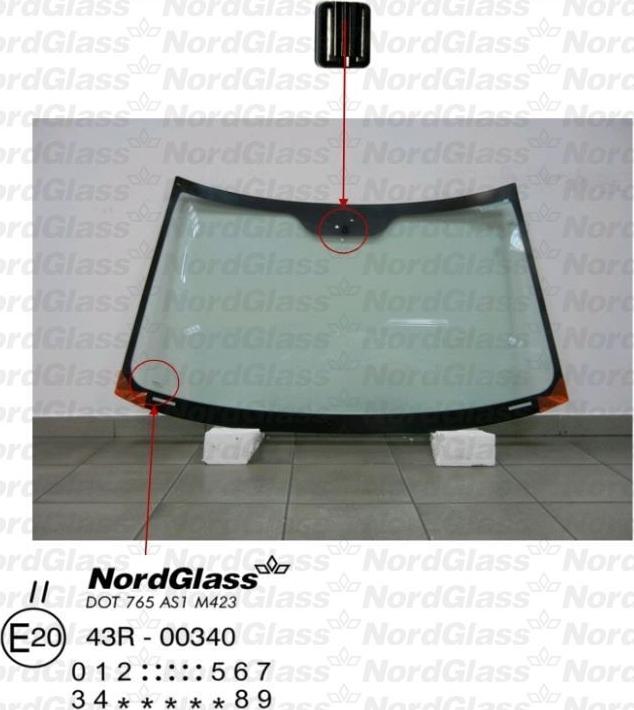 NordGlass 4045376 - Вітрове скло autocars.com.ua
