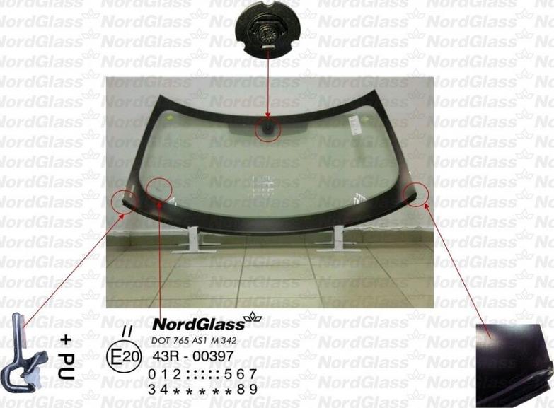 NordGlass 4045385 - Вітрове скло autocars.com.ua