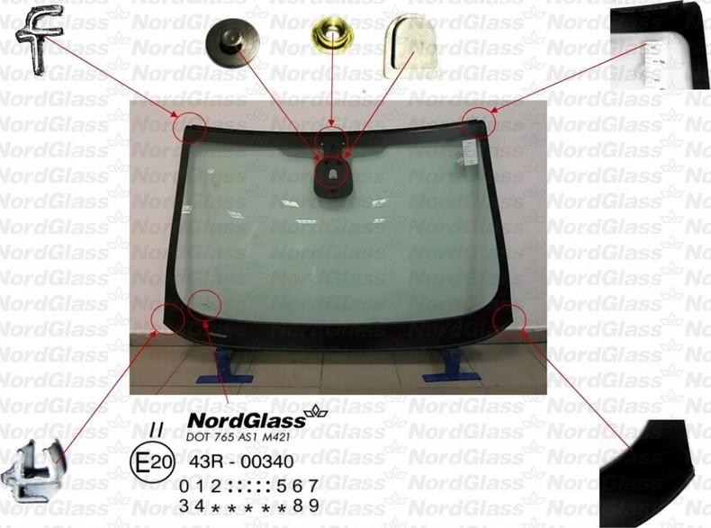 NordGlass 4045394 - Ветровое стекло avtokuzovplus.com.ua