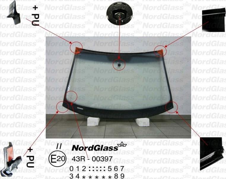 NordGlass 4045422 - Вітрове скло autocars.com.ua