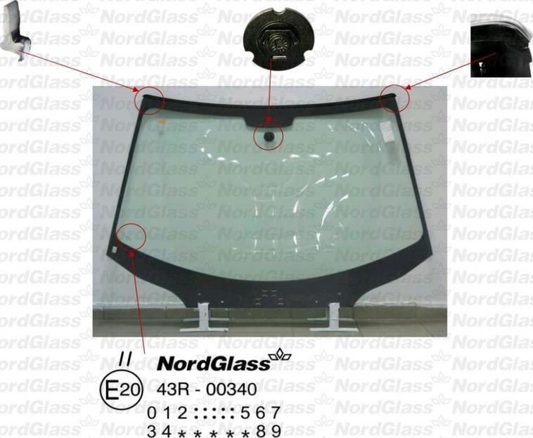 NordGlass 4045444 - Вітрове скло autocars.com.ua