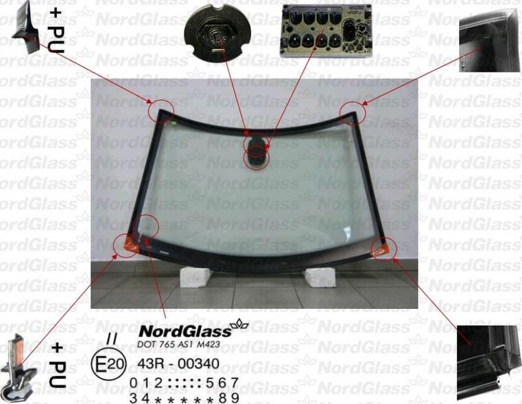 NordGlass 4045445 - Ветровое стекло avtokuzovplus.com.ua