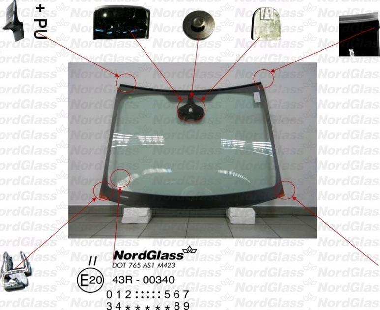 NordGlass 4045470 - Вітрове скло autocars.com.ua