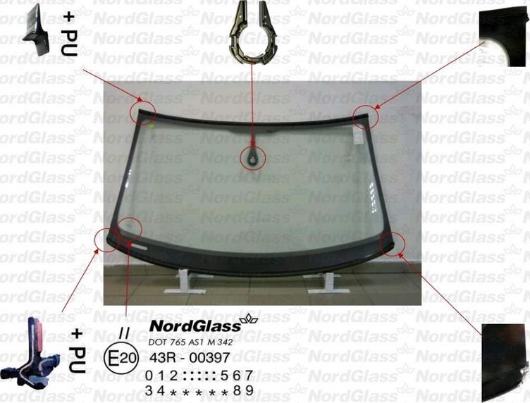 NordGlass 4045494 - Вітрове скло autocars.com.ua