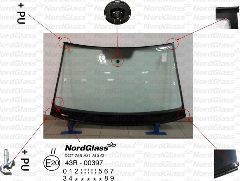 NordGlass 4045497 - Вітрове скло autocars.com.ua