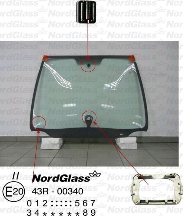 NordGlass 4045508 - Вітрове скло autocars.com.ua