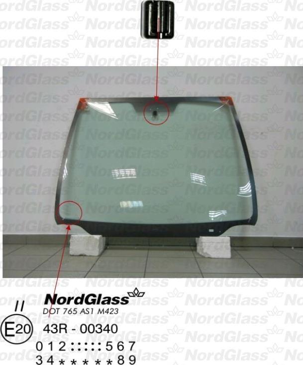 NordGlass 4045509 - Вітрове скло autocars.com.ua