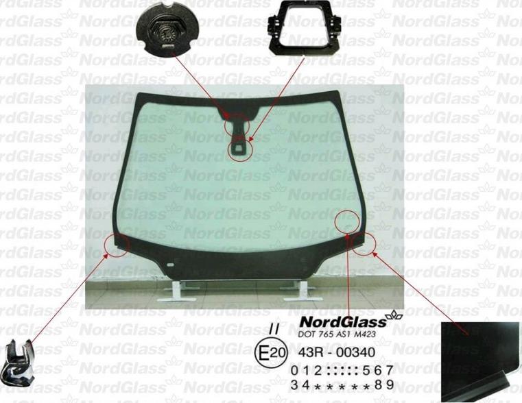 NordGlass 4045513 - Вітрове скло autocars.com.ua