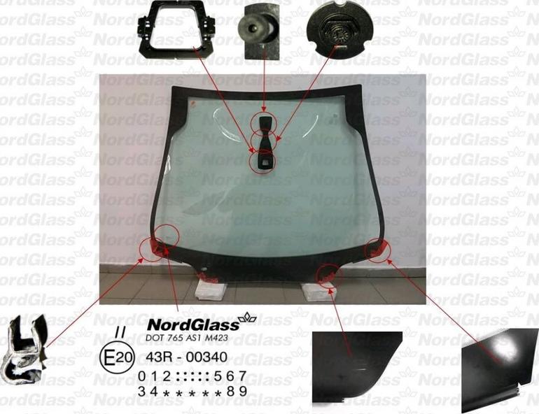 NordGlass 4045515 - Вітрове скло autocars.com.ua