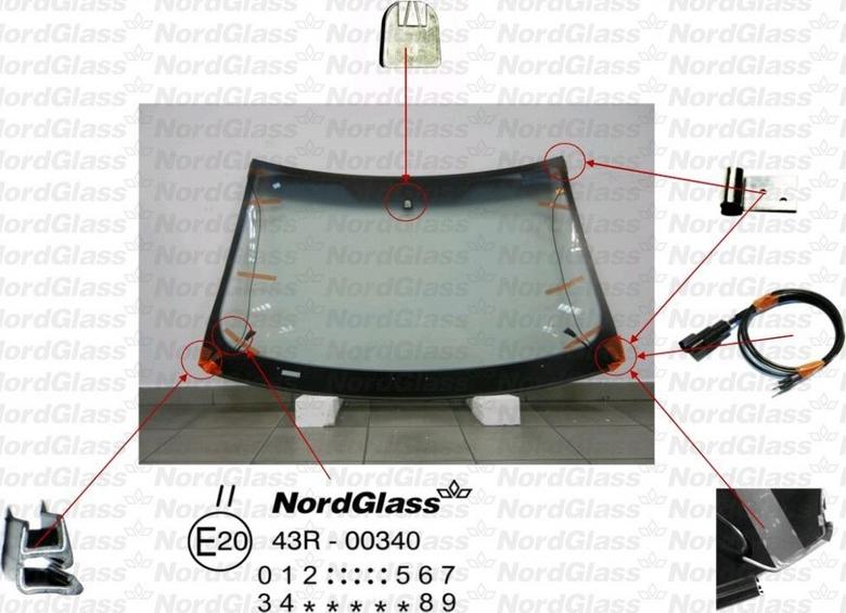 NordGlass 4045535 - Вітрове скло autocars.com.ua