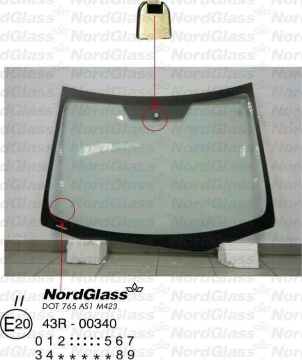 NordGlass 4045563 - Вітрове скло autocars.com.ua