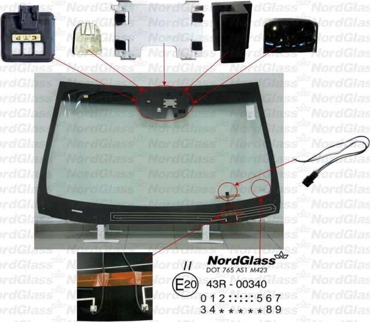 NordGlass 4045567 - Ветровое стекло avtokuzovplus.com.ua