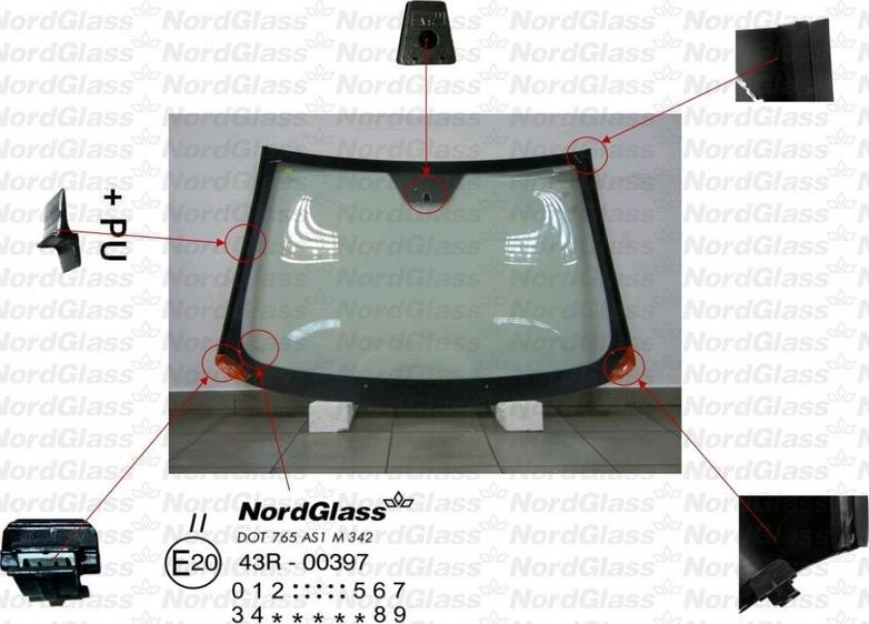 NordGlass 4045578 - Вітрове скло autocars.com.ua