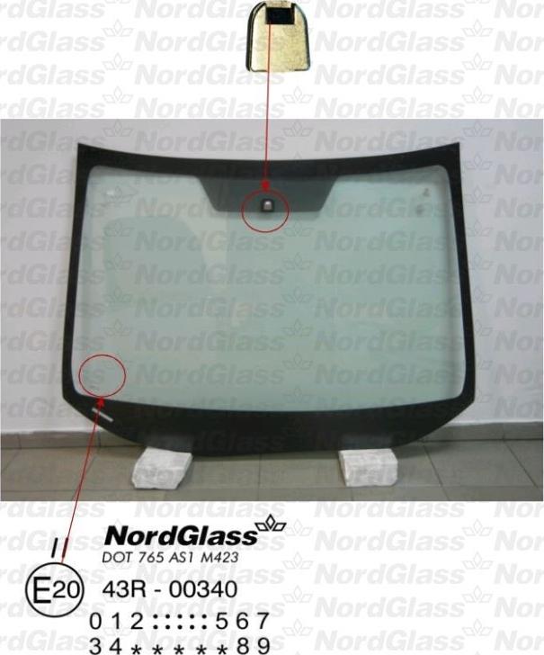 NordGlass 4045590 - Вітрове скло autocars.com.ua