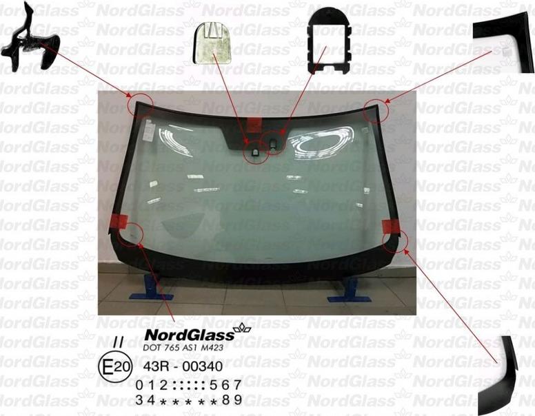 NordGlass 4045597 - Вітрове скло autocars.com.ua