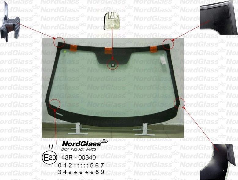 NordGlass 4045600 - Ветровое стекло avtokuzovplus.com.ua