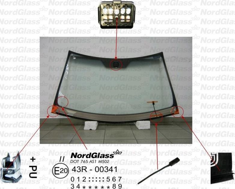 NordGlass 4045605 - Вітрове скло autocars.com.ua