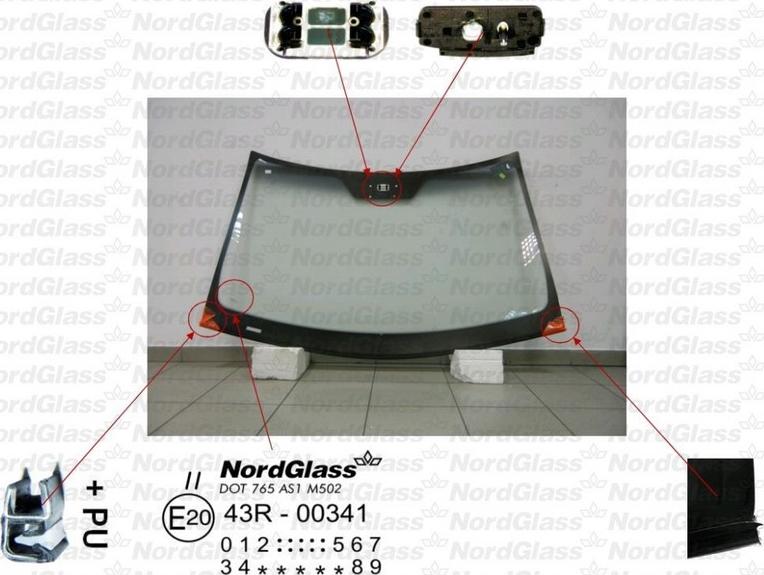 NordGlass 4045606 - Вітрове скло autocars.com.ua