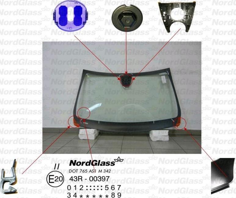 NordGlass 4045610 - Вітрове скло autocars.com.ua