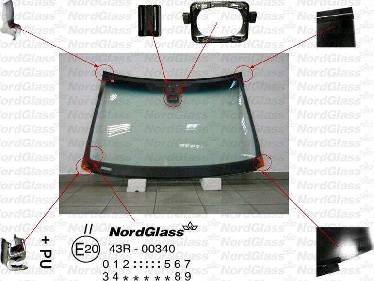 NordGlass 4045654 - Вітрове скло autocars.com.ua