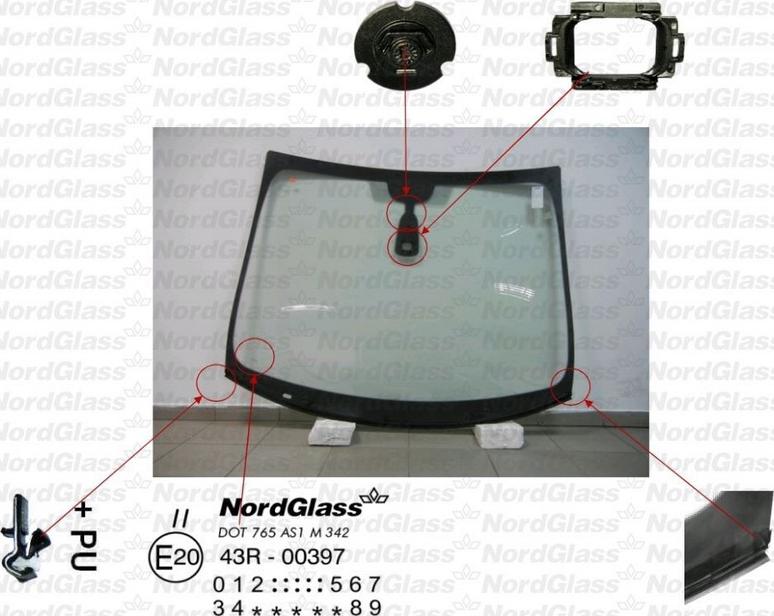 NordGlass 4045664 - Ветровое стекло avtokuzovplus.com.ua