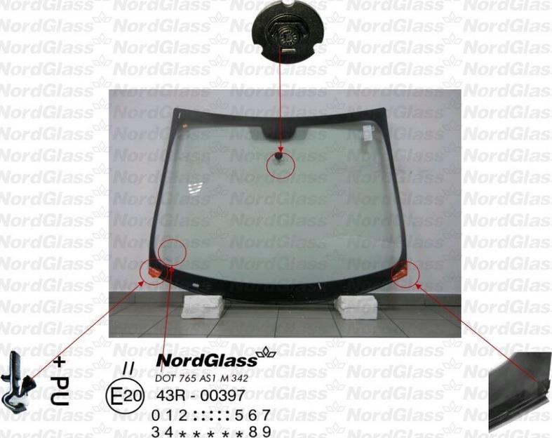 NordGlass 4045665 - Ветровое стекло avtokuzovplus.com.ua