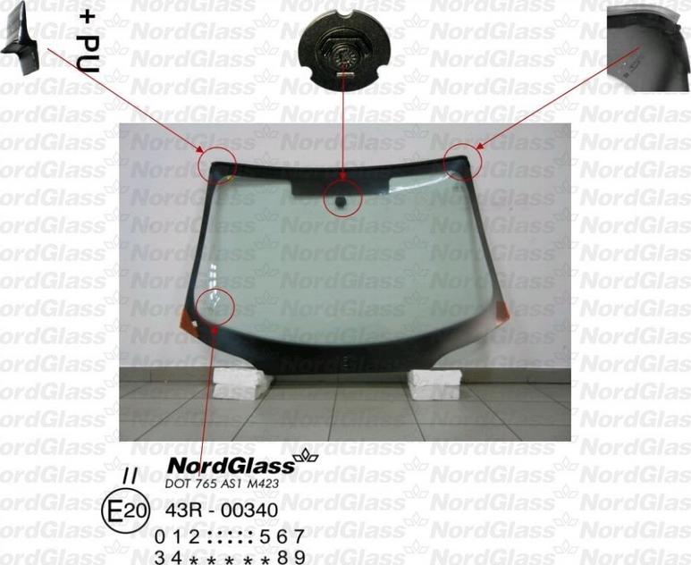 NordGlass 4045666 - Вітрове скло autocars.com.ua