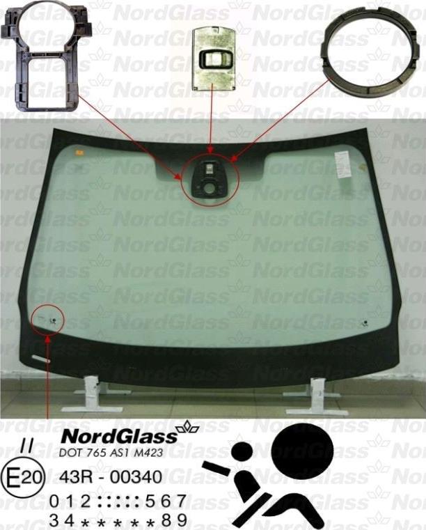 NordGlass 4045686 - Вітрове скло autocars.com.ua