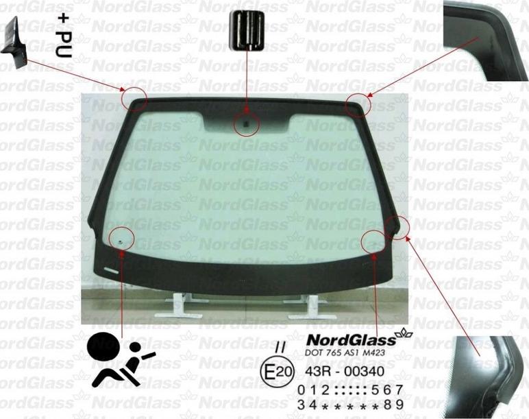 NordGlass 4045687 - Вітрове скло autocars.com.ua