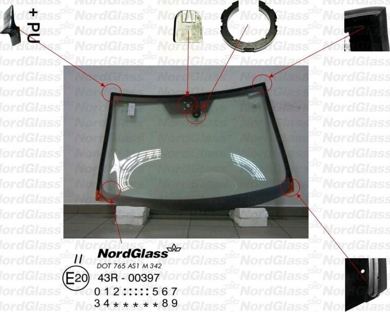 NordGlass 4045799 - Вітрове скло autocars.com.ua