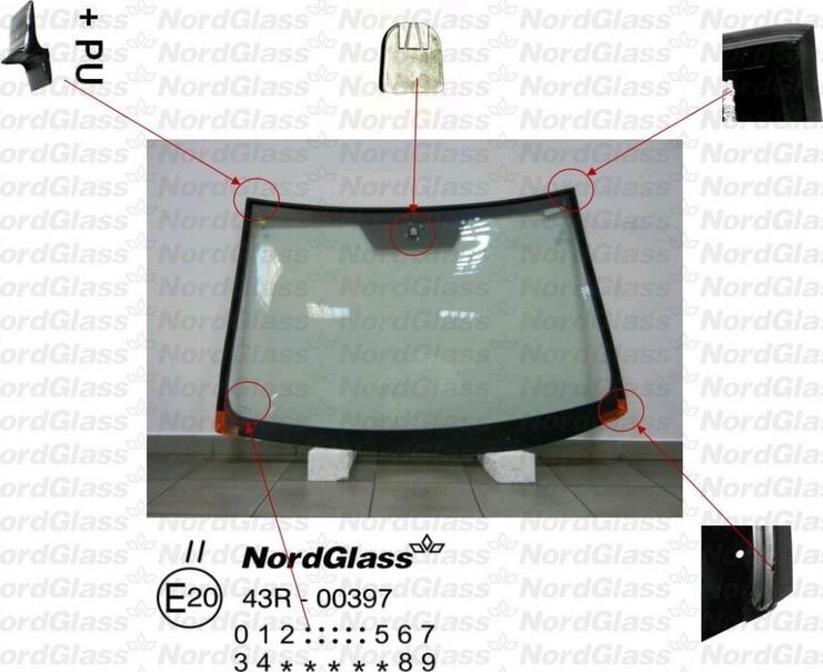 NordGlass 4045800 - Вітрове скло autocars.com.ua