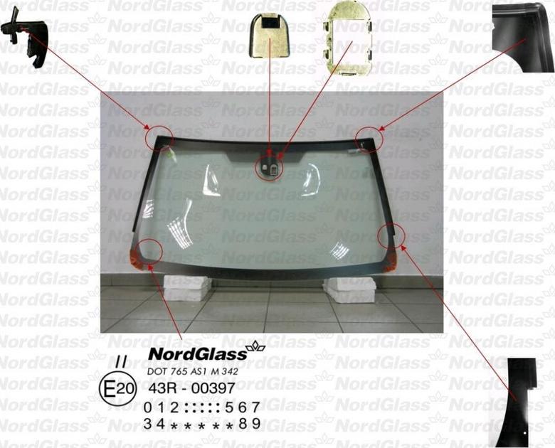 NordGlass 4045801 - Вітрове скло autocars.com.ua