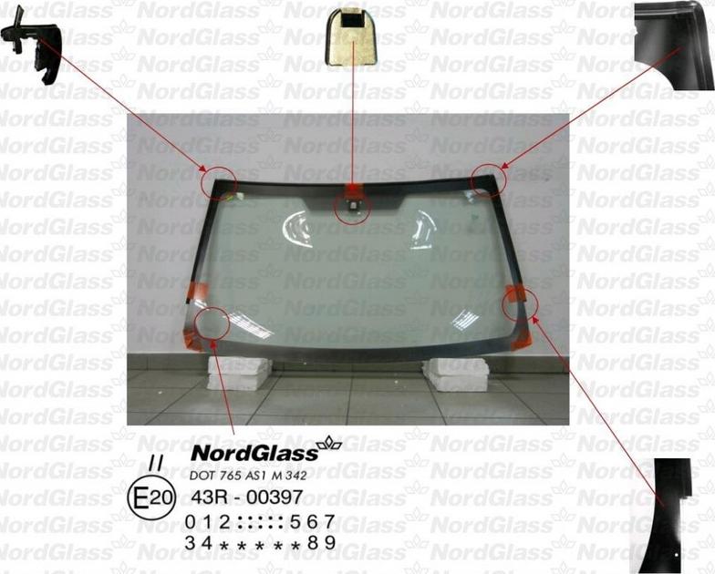 NordGlass 4045802 - Вітрове скло autocars.com.ua