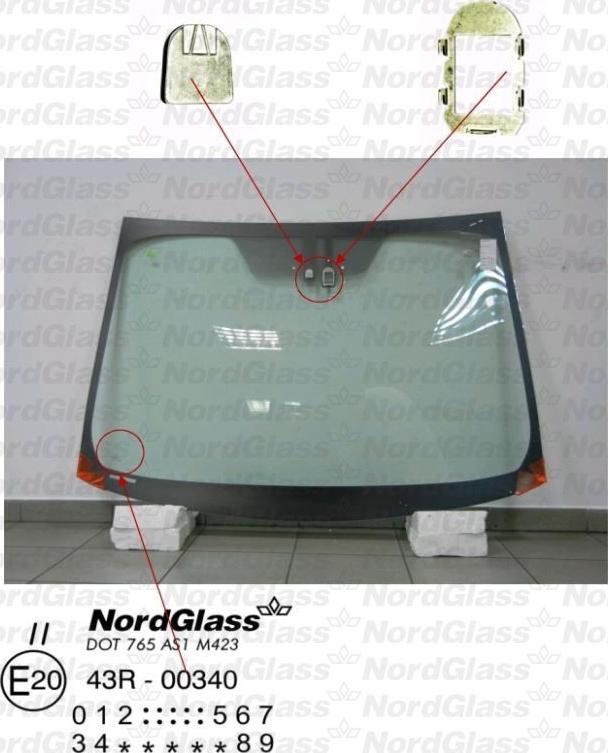 NordGlass 4045809 - Вітрове скло autocars.com.ua