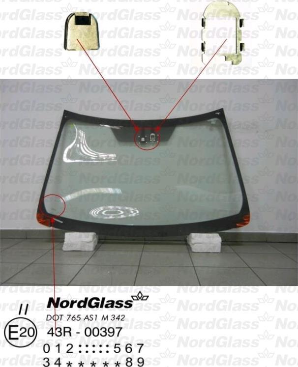 NordGlass 4045814 - Вітрове скло autocars.com.ua