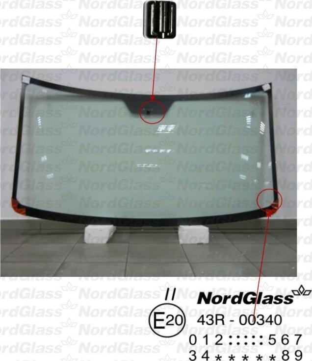 NordGlass 4045832 - Вітрове скло autocars.com.ua